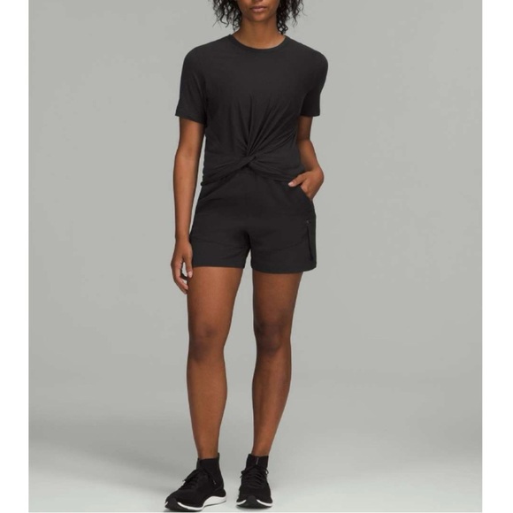 Lululemon Crescent T Shirt Pima Cotton Black Short Sleeve Casual Athleisure 8 - Picture 13 of 13